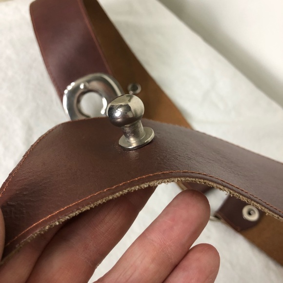 Vintage 80s Leather Hip Belt - Picture 8 of 8